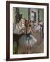 The dance class (detail). Begins in 1873, ends in 1875-1876. Oil on canvas.-Edgar Degas-Framed Giclee Print