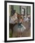 The dance class (detail). Begins in 1873, ends in 1875-1876. Oil on canvas.-Edgar Degas-Framed Giclee Print