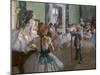 The dance class (detail). Begins in 1873, ends in 1875-1876. Oil on canvas.-Edgar Degas-Mounted Giclee Print