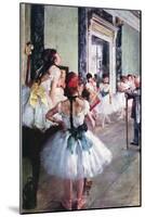 The Dance Class-Edgar Degas-Mounted Art Print