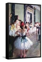 The Dance Class-Edgar Degas-Framed Stretched Canvas