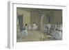 The Dance Foyer at the Opera of the Rue Le Peletier-Edgar Degas-Framed Giclee Print