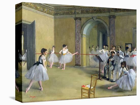 The Dance Foyer at the Opera on the Rue Le Peletier, 1872-Edgar Degas-Stretched Canvas