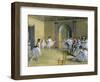 The Dance Foyer at the Opera on the Rue Le Peletier, 1872-Edgar Degas-Framed Premium Giclee Print
