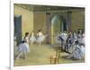 The Dance Foyer at the Opera on the Rue Le Peletier, 1872-Edgar Degas-Framed Giclee Print