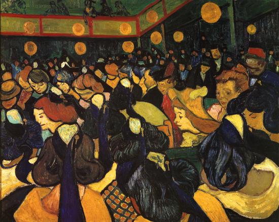 The Dance Hall at Arles, c.1888-Vincent van Gogh-Framed Textured Art