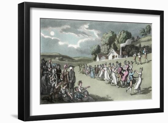 The Dance, Illustration from 'The Vicar of Wakefield' by Oliver Goldsmith, Pub. Ackermann, 1817-Thomas Rowlandson-Framed Giclee Print