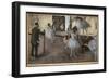 The dance lecon. Around 1876. Pastel on paper glues on cardboard.-Edgar Degas-Framed Giclee Print