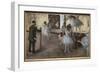 The dance lecon. Around 1876. Pastel on paper glues on cardboard.-Edgar Degas-Framed Giclee Print