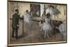 The dance lecon. Around 1876. Pastel on paper glues on cardboard.-Edgar Degas-Mounted Giclee Print