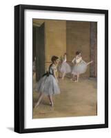 The Dance Lecon (detail). 1872. Oil on canvas.-Edgar Degas-Framed Giclee Print