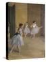 The Dance Lecon (detail). 1872. Oil on canvas.-Edgar Degas-Stretched Canvas