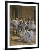 The Dance Lecon (detail). 1872. Oil on canvas.-Edgar Degas-Framed Giclee Print