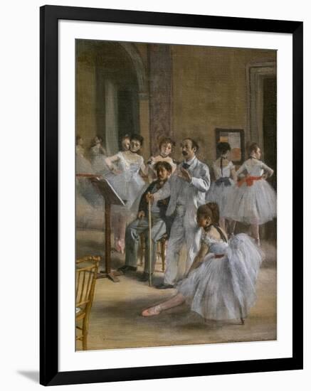 The Dance Lecon (detail). 1872. Oil on canvas.-Edgar Degas-Framed Giclee Print