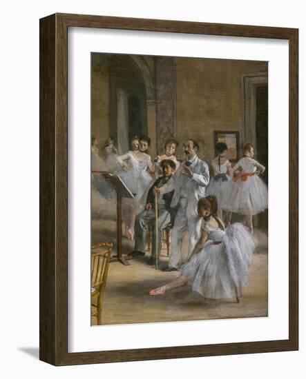 The Dance Lecon (detail). 1872. Oil on canvas.-Edgar Degas-Framed Giclee Print