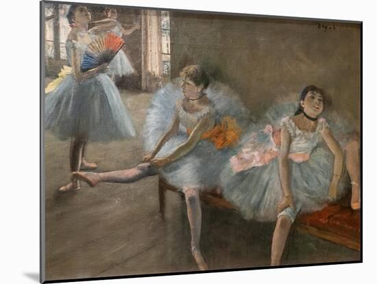 The dance lecon (detail). Around 1880. Oil on canvas.-Edgar Degas-Mounted Giclee Print