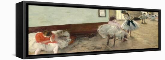 The Dance Lesson, C.1879-Edgar Degas-Framed Stretched Canvas