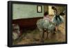 The Dance Lesson. Dated: c. 1879. Dimensions: overall: 38 x 88 cm (14 15/16 x 34 5/8 in.) frame...-Edgar Degas-Framed Poster