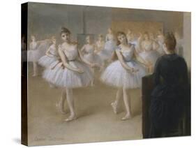 The Dance Lesson-Pierre Carrier-belleuse-Stretched Canvas