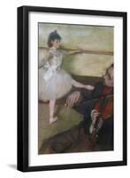 The Dance Lesson-Edgar Degas-Framed Art Print