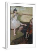 The Dance Lesson-Edgar Degas-Framed Art Print