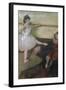 The Dance Lesson-Edgar Degas-Framed Art Print