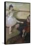 The Dance Lesson-Edgar Degas-Framed Stretched Canvas