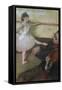 The Dance Lesson-Edgar Degas-Framed Stretched Canvas