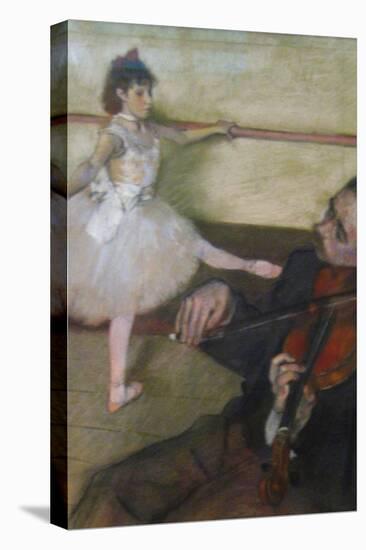 The Dance Lesson-Edgar Degas-Stretched Canvas