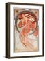 The Dance ( Lithography, 1898)-Alphonse Marie Mucha-Framed Giclee Print