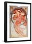 The Dance ( Lithography, 1898)-Alphonse Marie Mucha-Framed Giclee Print