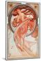 The Dance ( Lithography, 1898)-Alphonse Marie Mucha-Mounted Giclee Print
