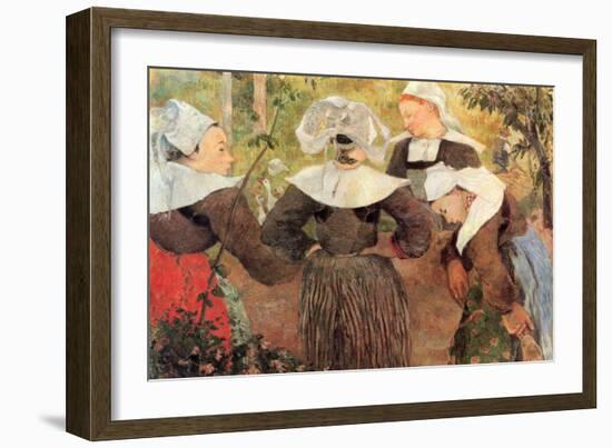 The Dance of 4 Women of Breton-Paul Gauguin-Framed Art Print