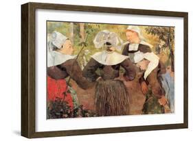 The Dance of 4 Women of Breton-Paul Gauguin-Framed Art Print