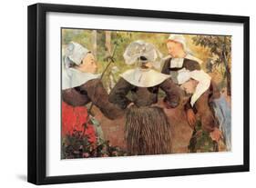 The Dance of 4 Women of Breton-Paul Gauguin-Framed Art Print