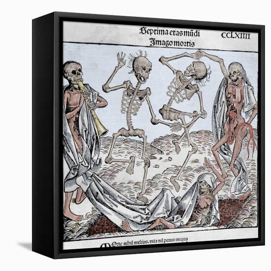 The Dance of Death (1493) by Michael Wolgemut, from the Liber Chronicarum by Hartmann Schedel-Prisma Archivo-Framed Stretched Canvas