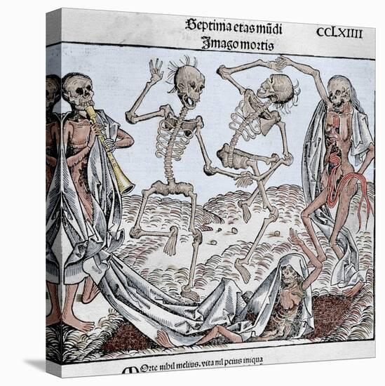 The Dance of Death (1493) by Michael Wolgemut, from the Liber Chronicarum by Hartmann Schedel-Prisma Archivo-Stretched Canvas