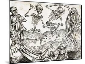 The Dance of Death (1493) by Michael Wolgemut, from the Liber Chronicarum by Hartmann Schedel.-Tarker-Mounted Giclee Print