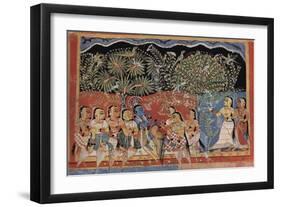 The Dance of Krishna-null-Framed Art Print