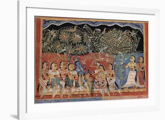 The Dance of Krishna-null-Framed Premium Giclee Print