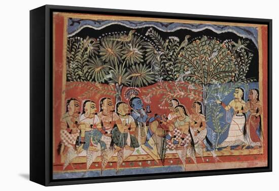 The Dance of Krishna-null-Framed Stretched Canvas