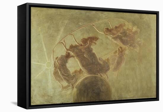 The Dance of the Hours, Circa 1899-Gaetano Previati-Framed Stretched Canvas