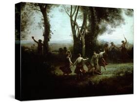 The Dance of the Nymphs (Une Matinee)-Jean-Baptiste-Camille Corot-Stretched Canvas