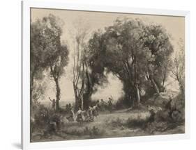 The Dance of the Nymphs-Jean-Baptiste-Camille Corot-Framed Giclee Print