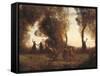 The Dance of the Nymphs-Jean-Baptiste-Camille Corot-Framed Stretched Canvas