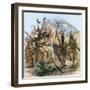 The Dance of War among the Indians Ojibwa (Or Chippewa) (Algonquin), circa 1850 - Colorisee Engravi-null-Framed Giclee Print