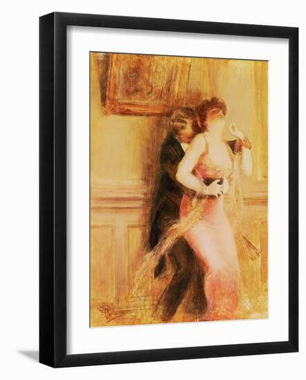 The Dance (Oil on Panel)-Albert Guillaume-Framed Giclee Print