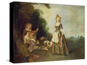 The Dance (Or: Iris), about 1719-Jean Antoine Watteau-Stretched Canvas