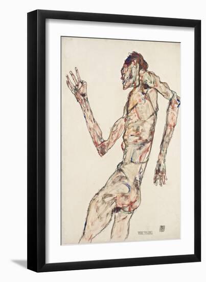 The Dancer, 1913-Egon Schiele-Framed Premium Giclee Print