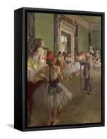 The Dancing Class, circa 1873-76-Edgar Degas-Framed Stretched Canvas